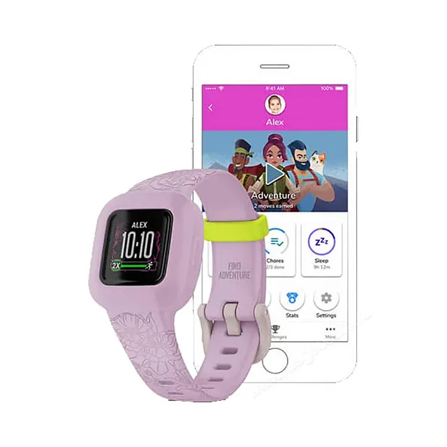 Фитнес-браслет Garmin Vivofit JR 3 Lilac Floral