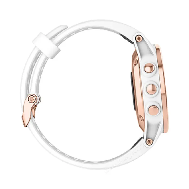 Часы Garmin Fenix 5S Plus розовое золото с белым ремешком