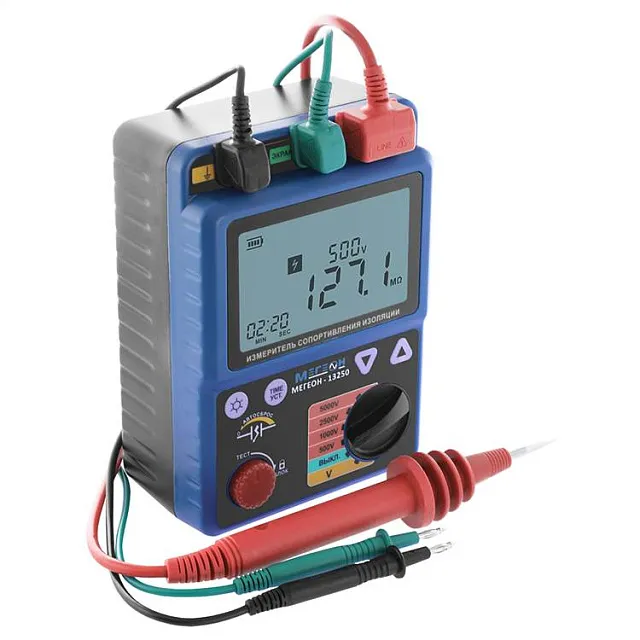Измеритель сопротивления изоляции (мегаомметр) МЕГЕОН 13250 с поверкой