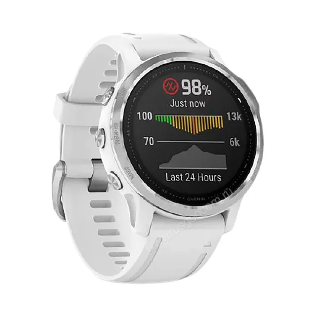 Часы Garmin Fenix 6S белые с белым ремешком
