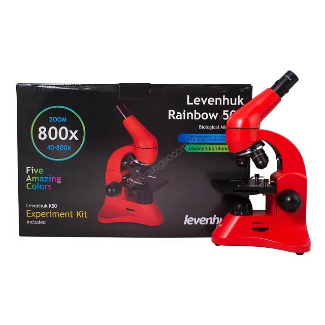 Микроскоп Levenhuk Rainbow 50L Orange (Апельсин)