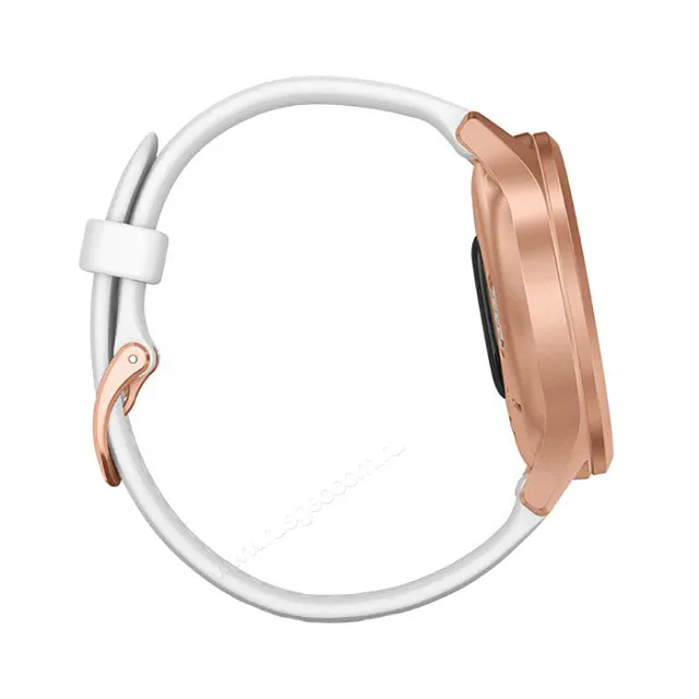 Часы Garmin Vivomove Style розовое золото с белым силиконовым ремешком