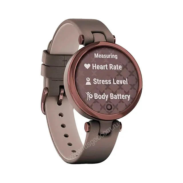 Часы Garmin Lily темно-бронзовый безель, корпус цвета Paloma и итальянский кожаный ремешок