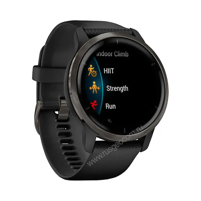 Часы Garmin Venu 2 черные с серым безелем