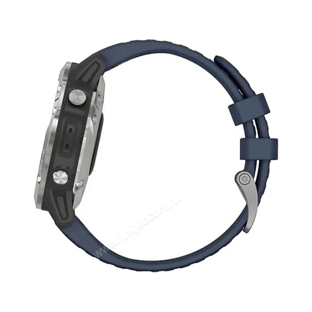 Часы Garmin Quatix 6 серый с синим ремешком