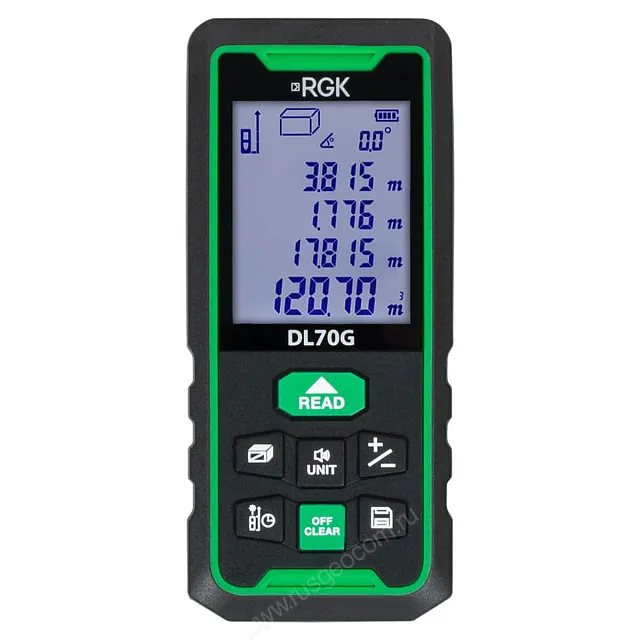 Лазерный дальномер RGK DL70G - зеленый луч