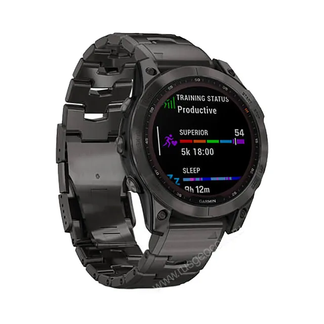Часы Garmin Fenix 7 Sapphire Solar титановый угольно-серый DLC с угольно-серым титановым DLC браслетом