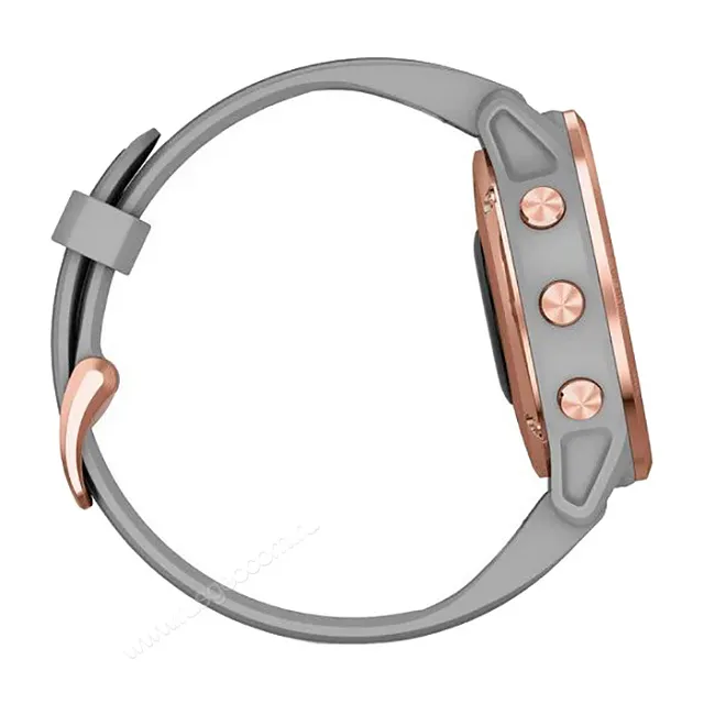 Часы Garmin Fenix 6S Sapphire розовое золото с серым ремешком