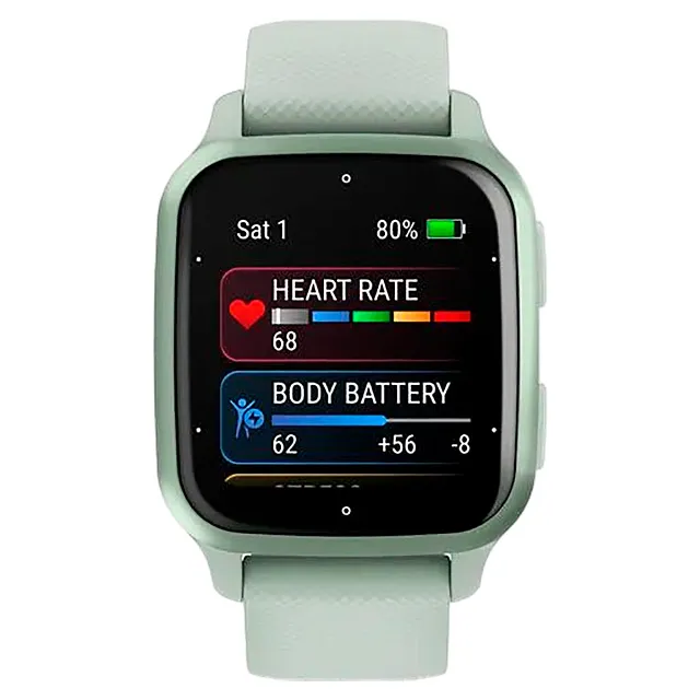 Часы Garmin Venu Sq 2 цвета мяты и безелем мятного цвета