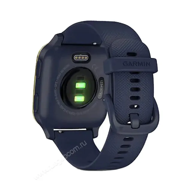 Часы Garmin Venu Sq Music Edition темно-синий с золотистым алюминиевым безелем